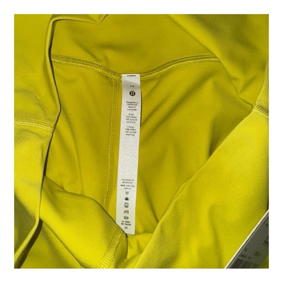 Lululemon Align High-Rise Pant 25", Yellow Serpentine, Size 14 - Picture 9 of 9